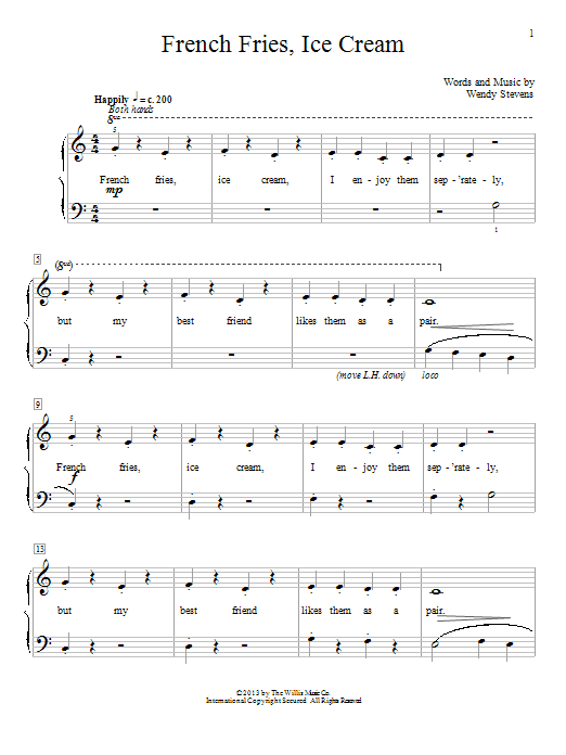 Download Wendy Stevens French Fries, Ice Cream Sheet Music