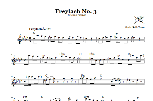 Download Folk Tune Freylach No. 3 (Jewish Dance) Sheet Music