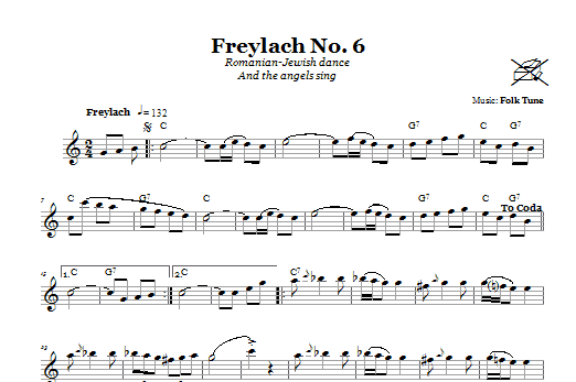 Download Folk Tune Freylach No. 6 (Romanian-Jewish Dance ( Sheet Music