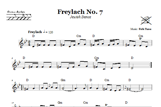 Download Folk Tune Freylach No. 7 (Jewish Dance) Sheet Music