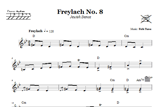 Download Folk Tune Freylach No. 8 (Jewish Dance) Sheet Music
