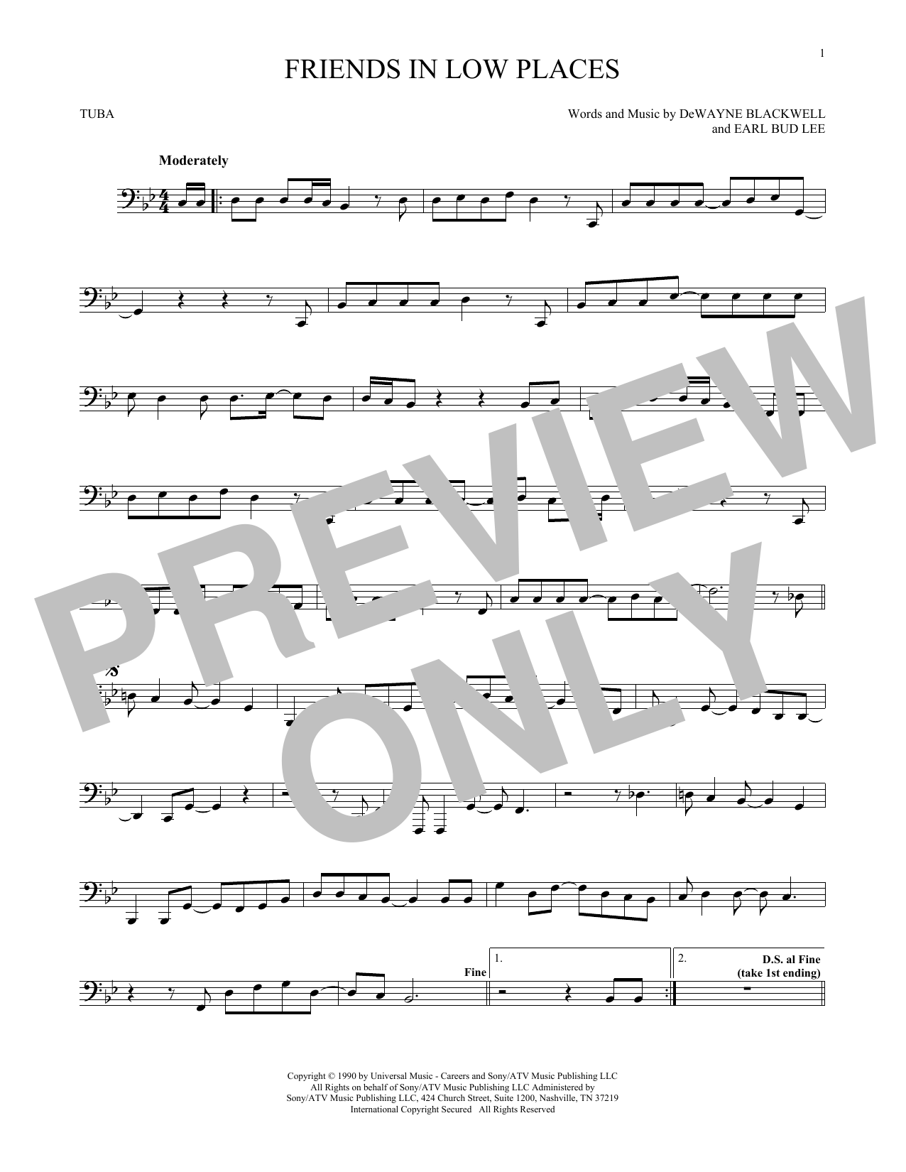 Download Garth Brooks Friends In Low Places Sheet Music