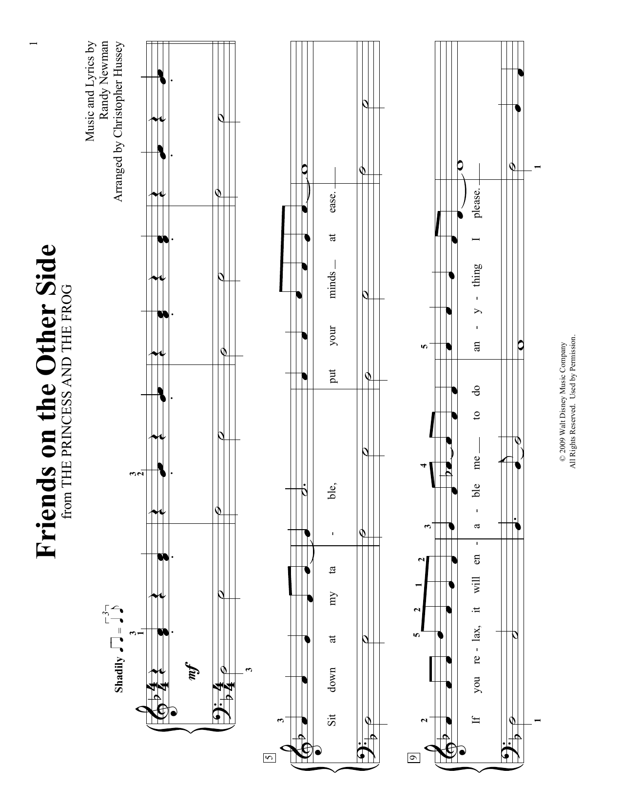 Download Randy Newman Friends On The Other Side (arr. Christo Sheet Music