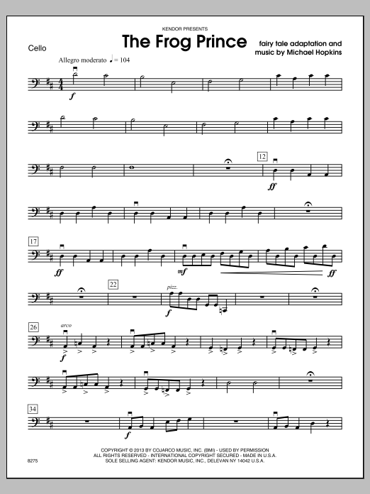 Download Michael Hopkins Frog Prince, The - Cello Sheet Music