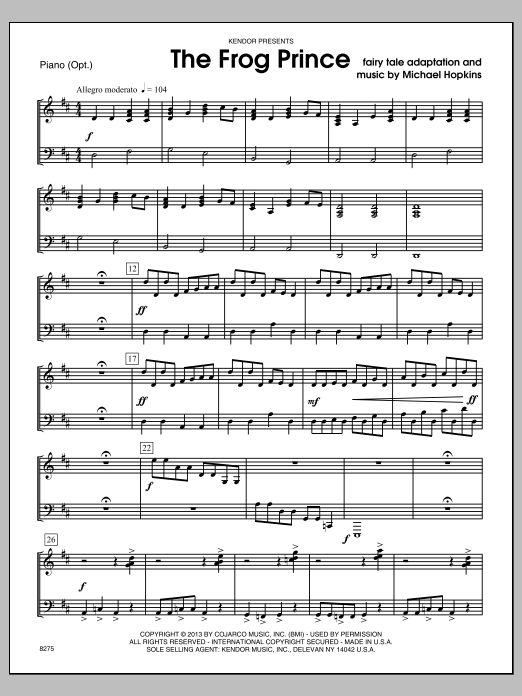 Download Michael Hopkins Frog Prince, The - Piano Sheet Music