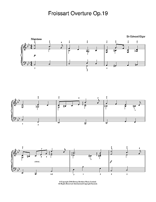 Download Edward Elgar Froissart Overture Op.19 Sheet Music