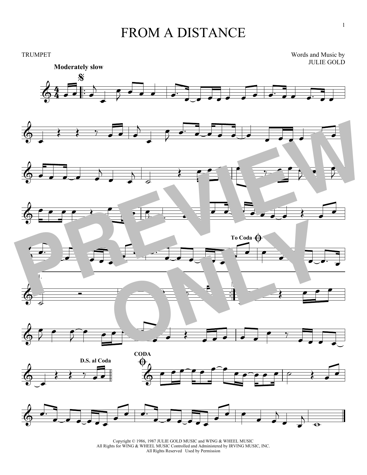 Download Bette Midler From A Distance Sheet Music