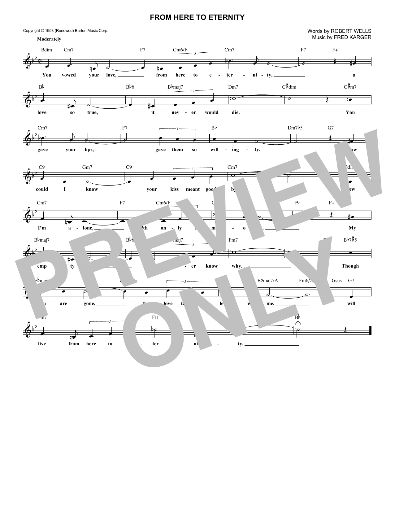 Download Frank Sinatra From Here To Eternity Sheet Music