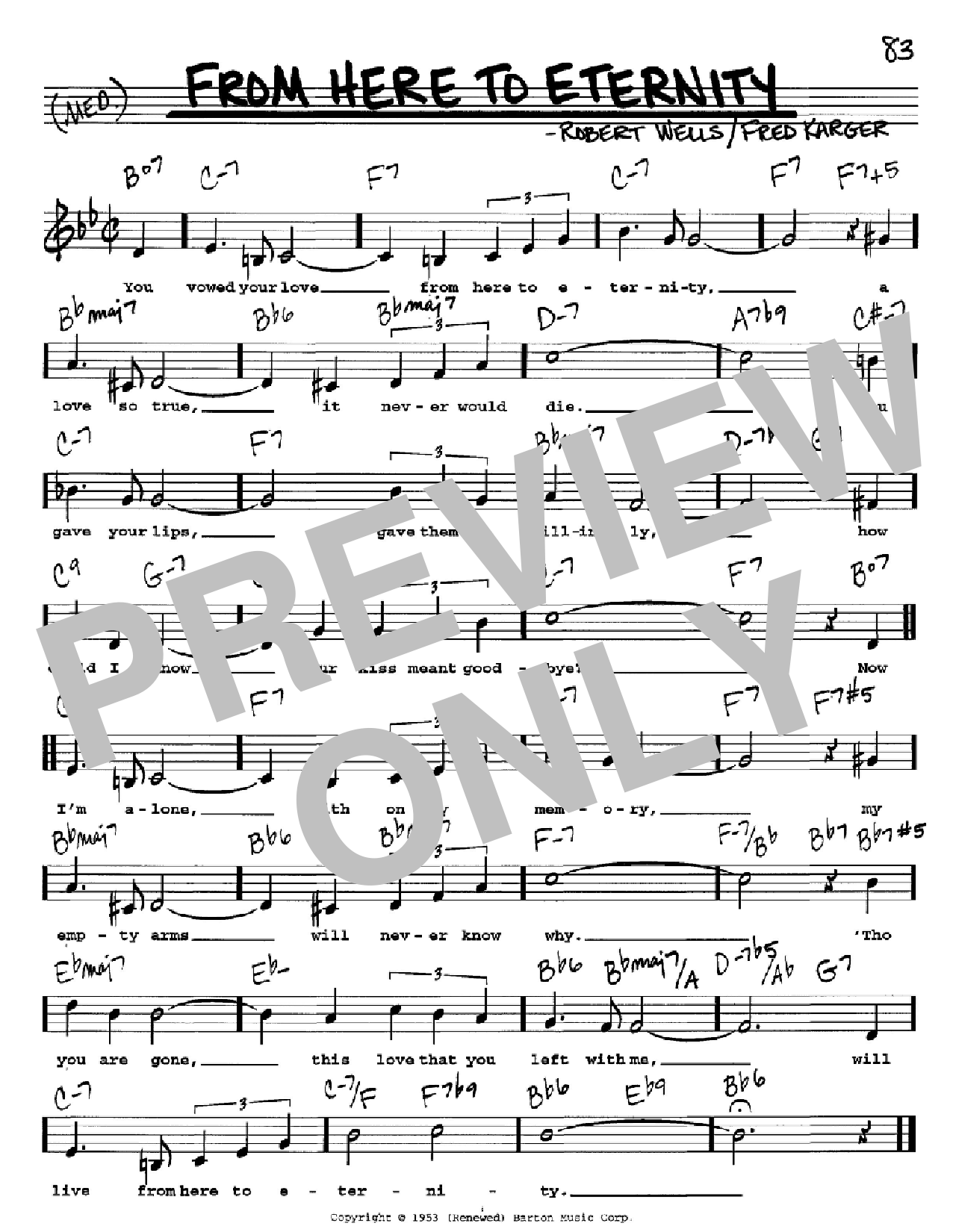 Download Frank Sinatra From Here To Eternity Sheet Music