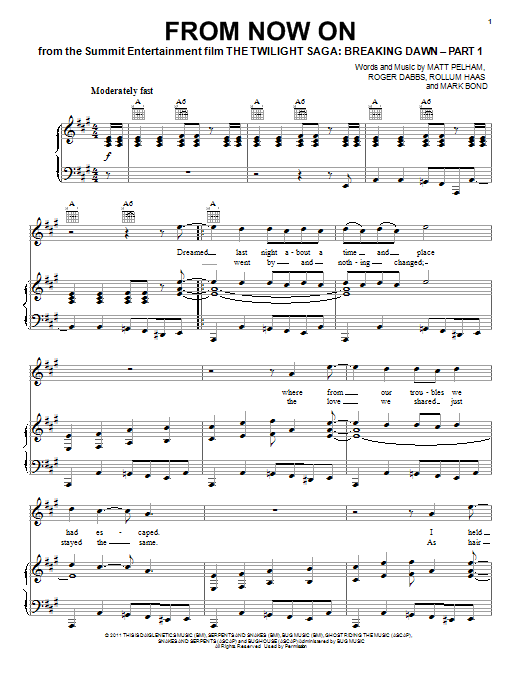 Download The Features From Now On Sheet Music