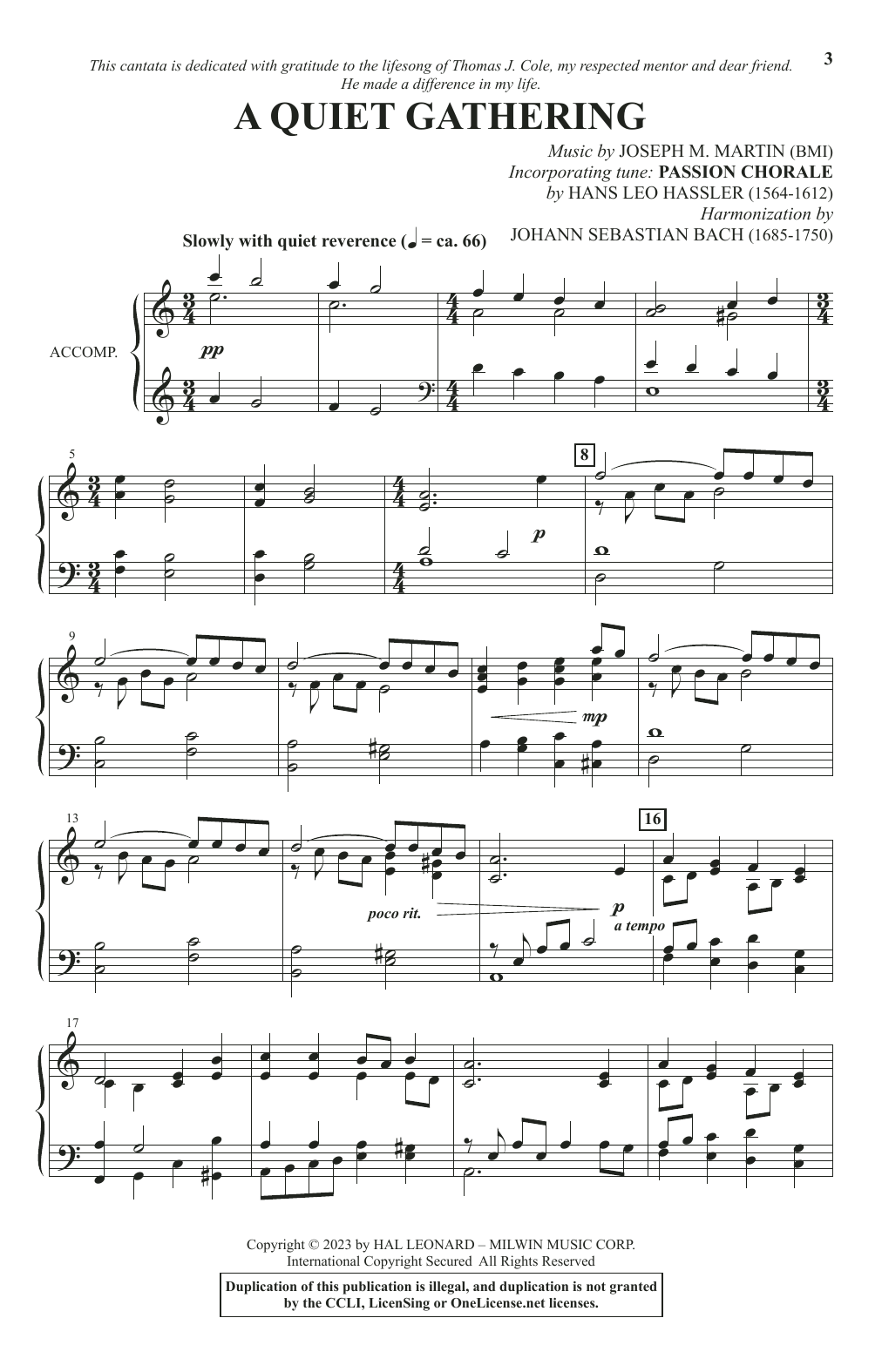 Download Joseph M. Martin From Silence To Song Sheet Music