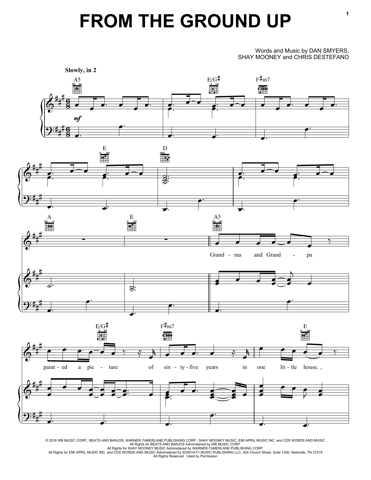 Download Dan + Shay From The Ground Up Sheet Music