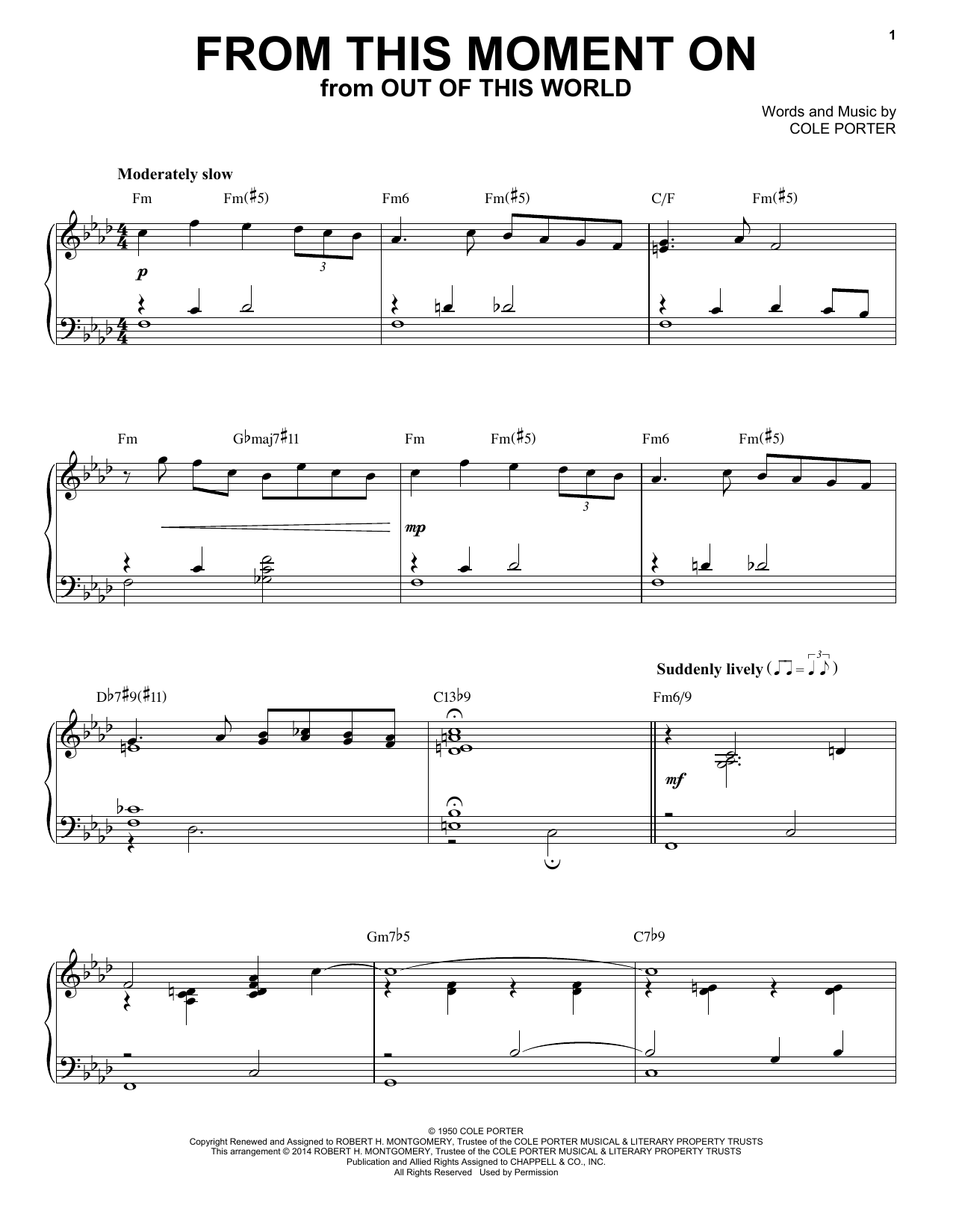 Download Cole Porter From This Moment On [Jazz version] (fro Sheet Music