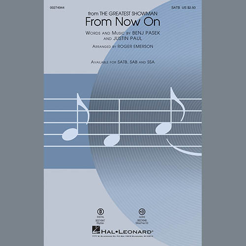 Download Pasek & Paul From Now On (from The Greatest Showman) (arr. Roger Emerson) - Banjo Sheet Music and Printable PDF Score for Choir Instrumental Pak