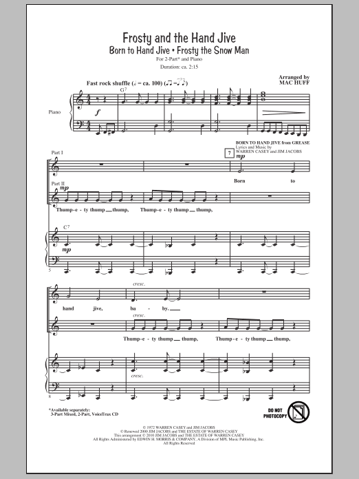 Download Mac Huff Frosty And The Hand Jive Sheet Music