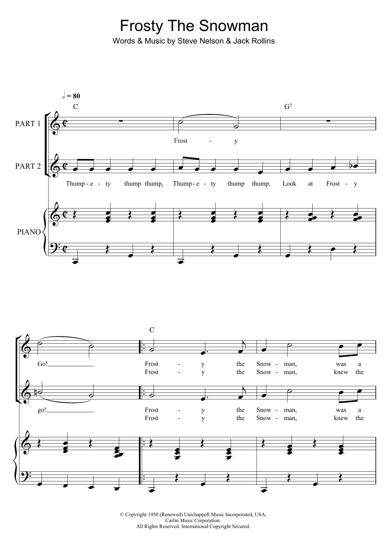 Download The Ronettes Frosty The Snowman (arr. Rick Hein) Sheet Music