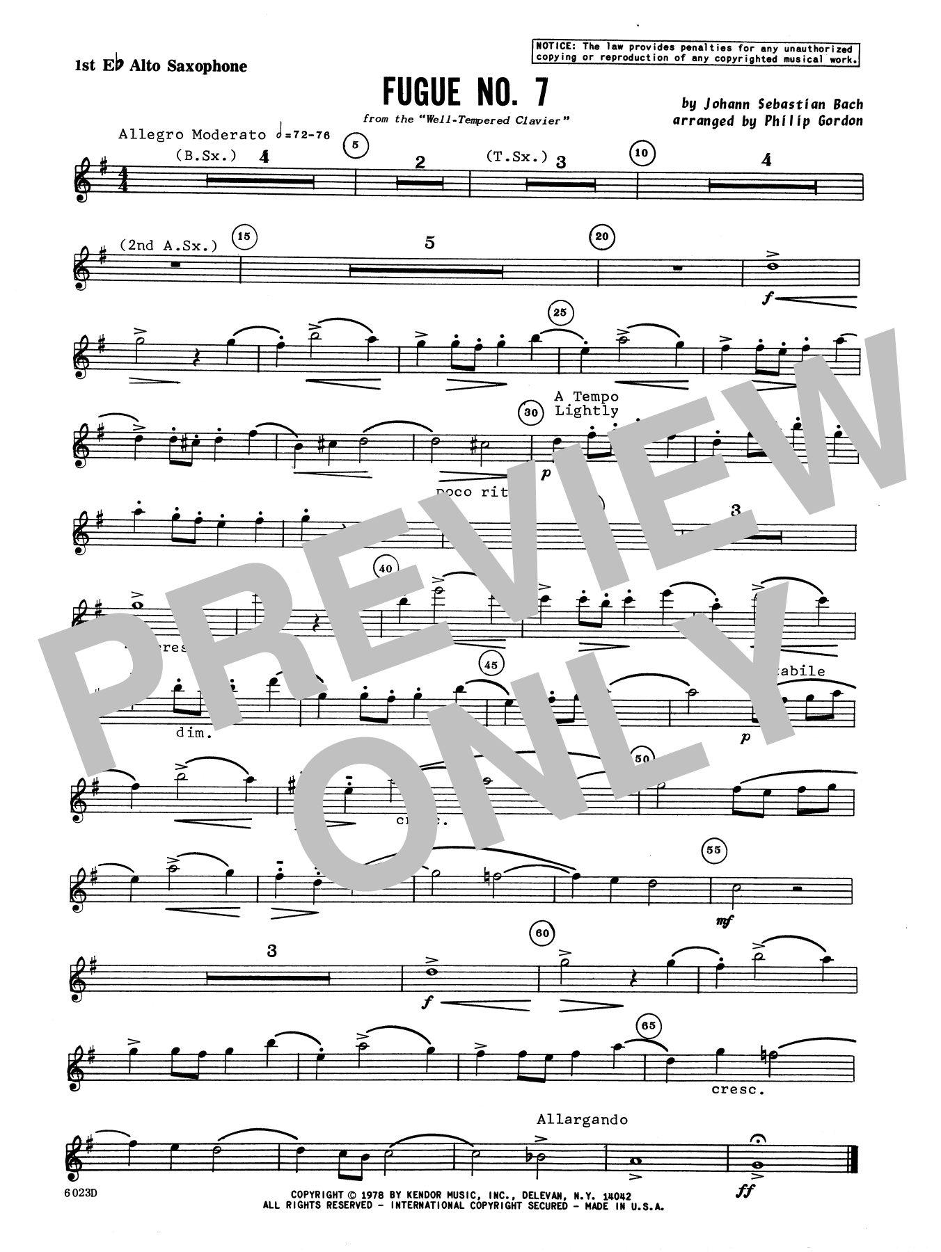 Download Phillip Gordon Fugue No. 7 (from the Well-Tempered Cla Sheet Music