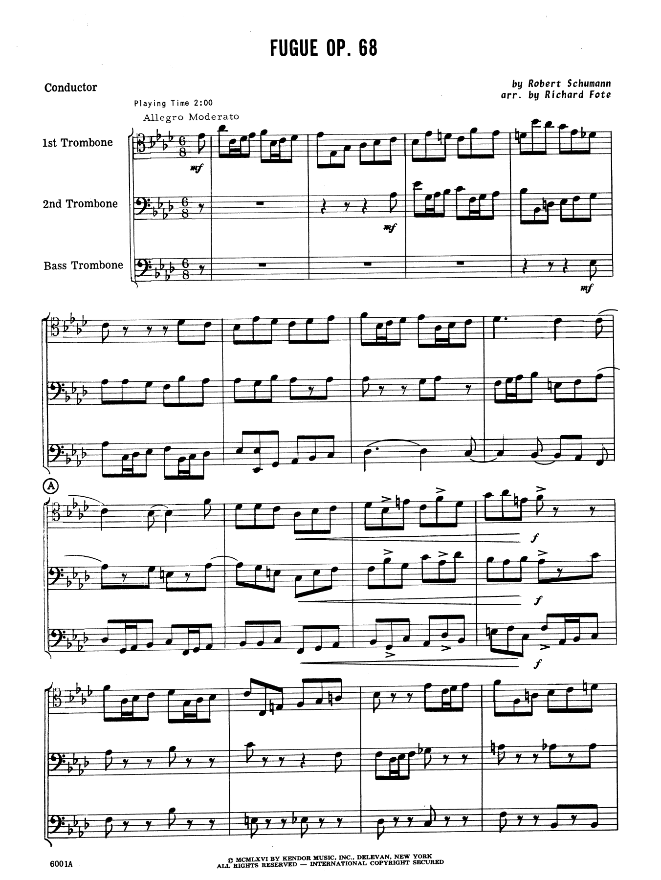 Download Richard Fote Fugue/Opus 68 - Full Score Sheet Music