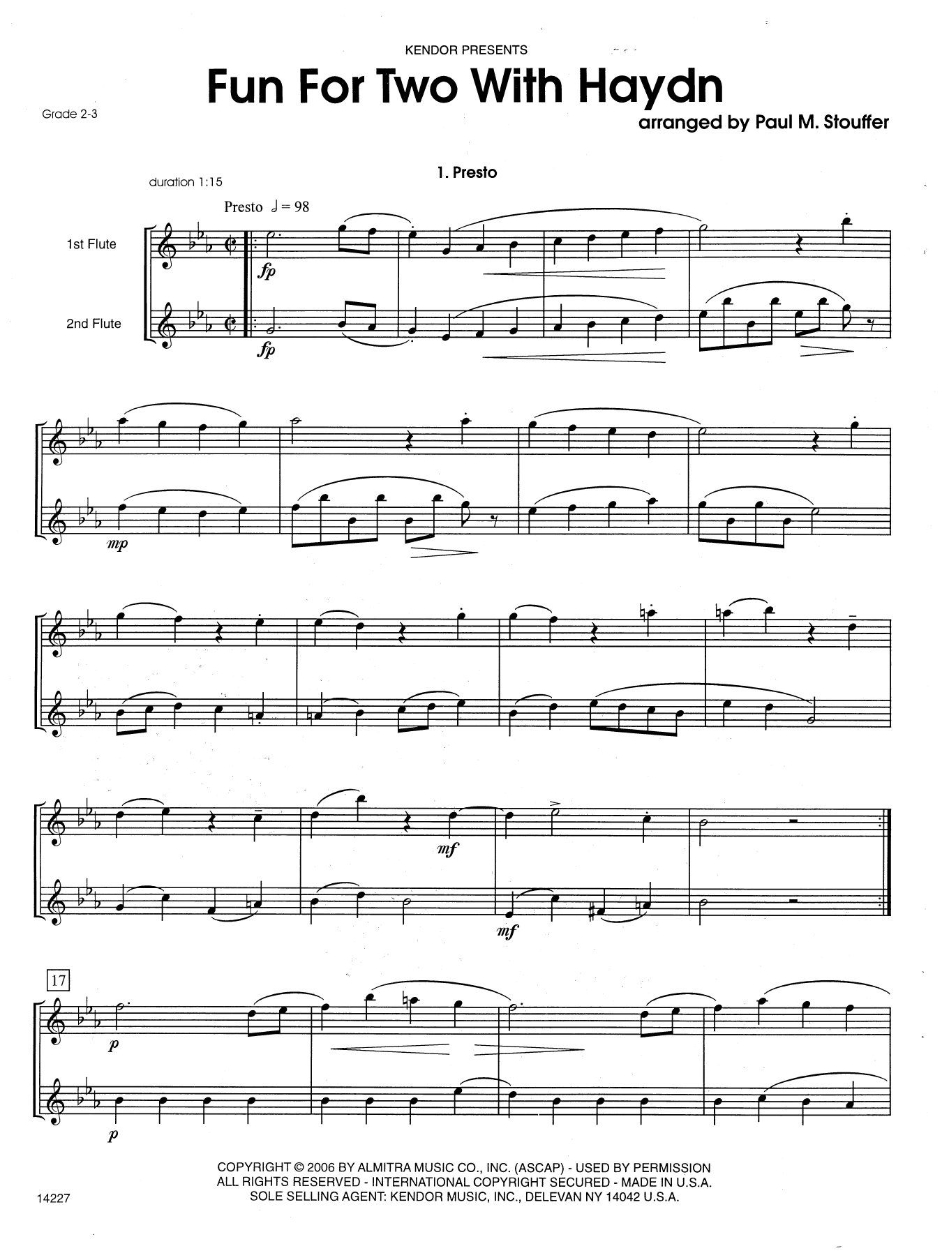 Download Paul M. Stouffer Fun For Two With Haydn Sheet Music