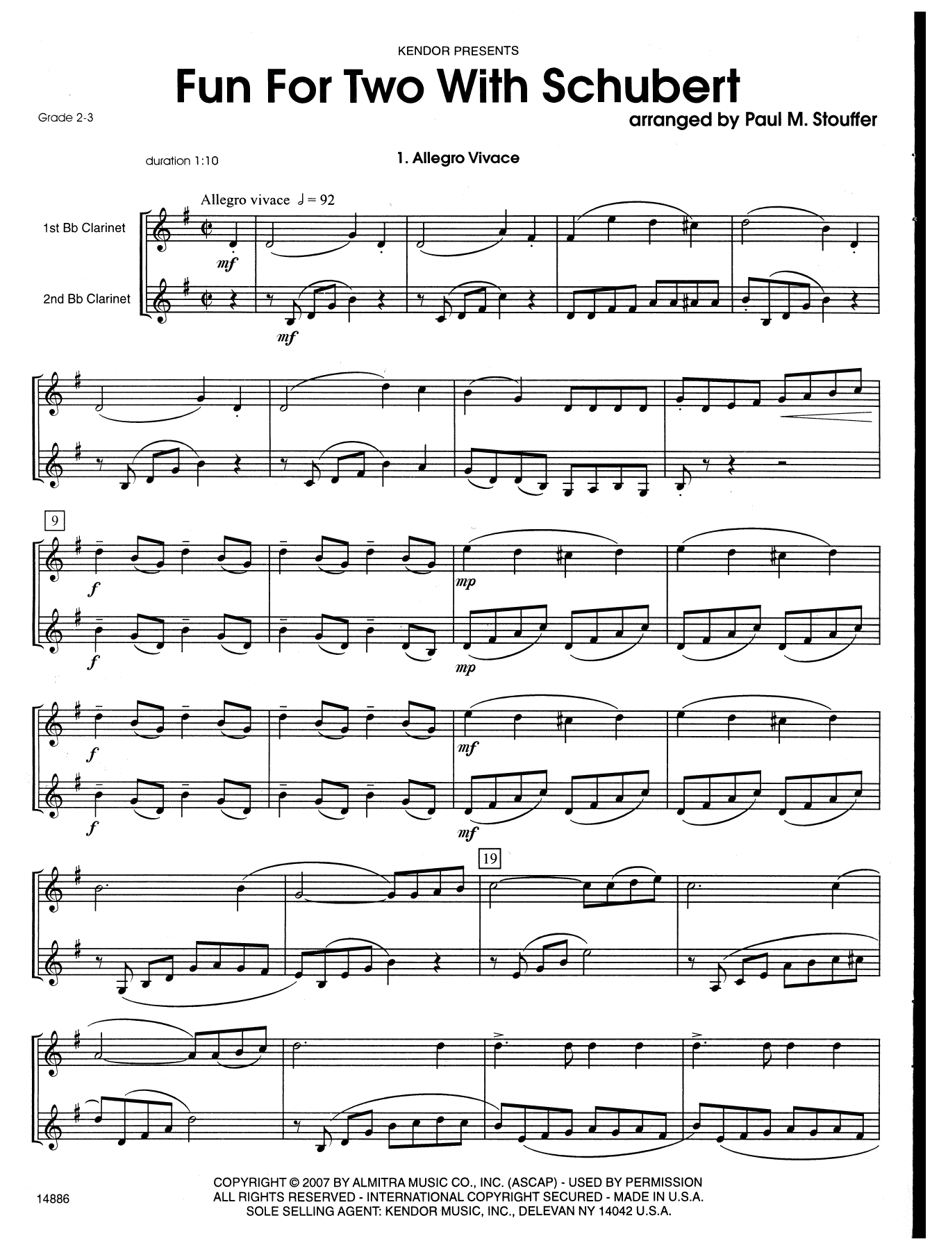 Download Paul M. Stouffer Fun For Two With Schubert Sheet Music
