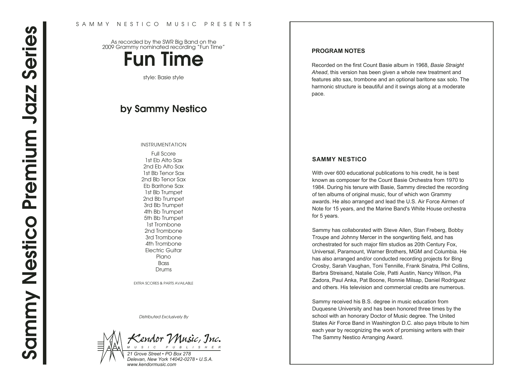 Download Sammy Nestico Fun Time - Full Score Sheet Music