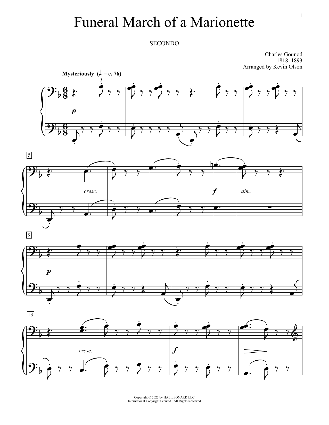 Download Charles Gounod Funeral March Of A Marionette (arr. Kev Sheet Music