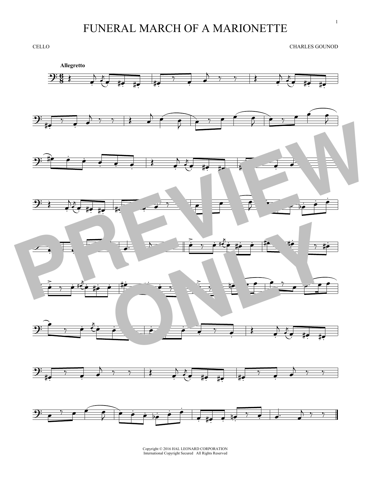 Download Charles Gounod Funeral March Of A Marionette Sheet Music