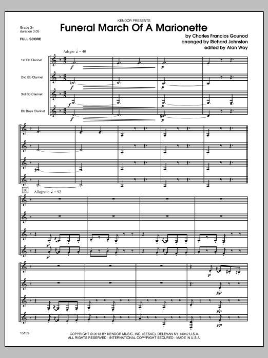 Download Richard Johnston Funeral March Of A Marionette - Full Sc Sheet Music