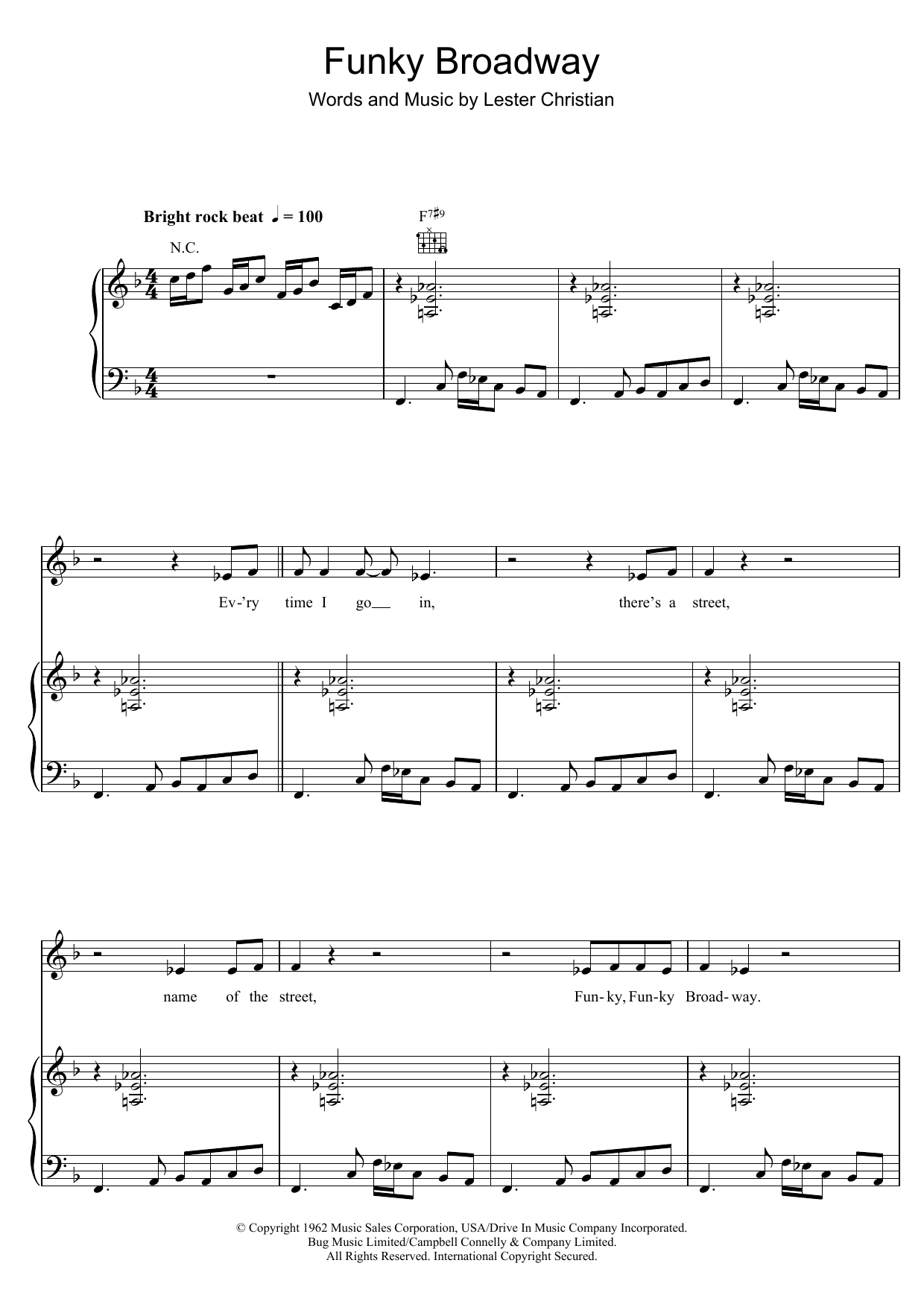 Download Lester Christian Funky Broadway Sheet Music