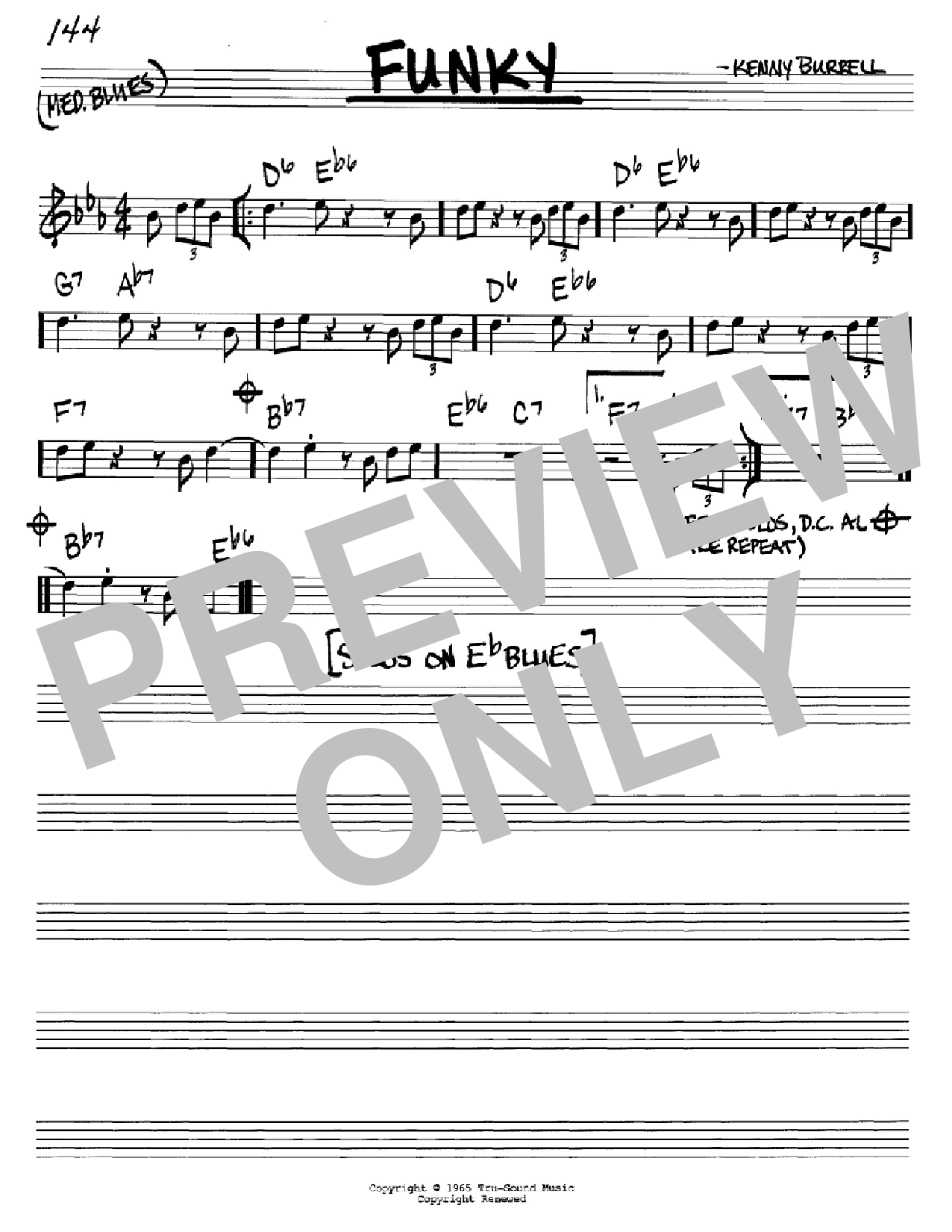 Download Kenny Burrell Funky Sheet Music