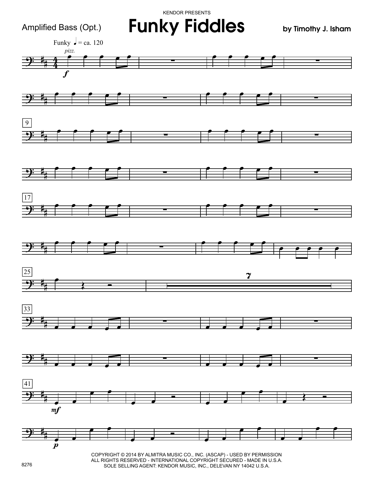 Download Timothy Isham Funky Fiddles - Electric Bass Sheet Music