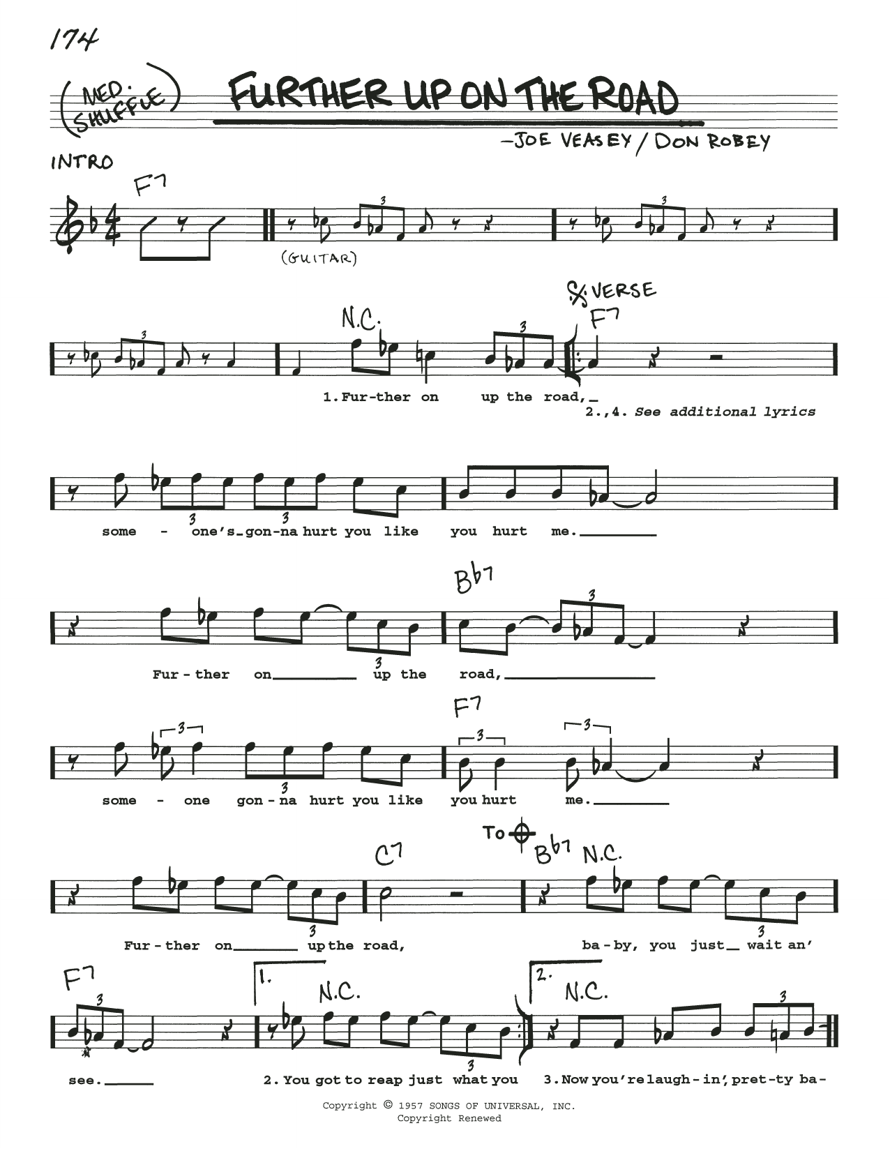 Download Eric Clapton Further On Up The Road Sheet Music