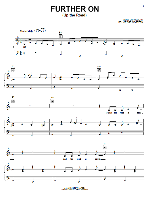 Download Johnny Cash Further On (Up The Road) Sheet Music