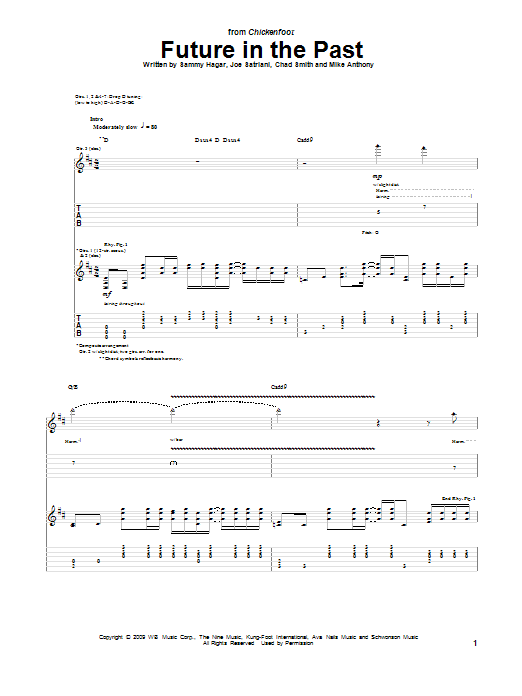 Download Chickenfoot Future In The Past Sheet Music