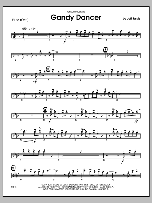 Download Jeff Jarvis Gandy Dancer - Flute Sheet Music