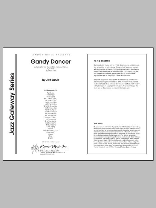 Download Jeff Jarvis Gandy Dancer - Full Score Sheet Music