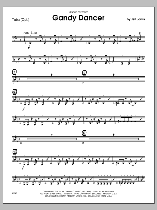 Download Jeff Jarvis Gandy Dancer - Tuba Sheet Music