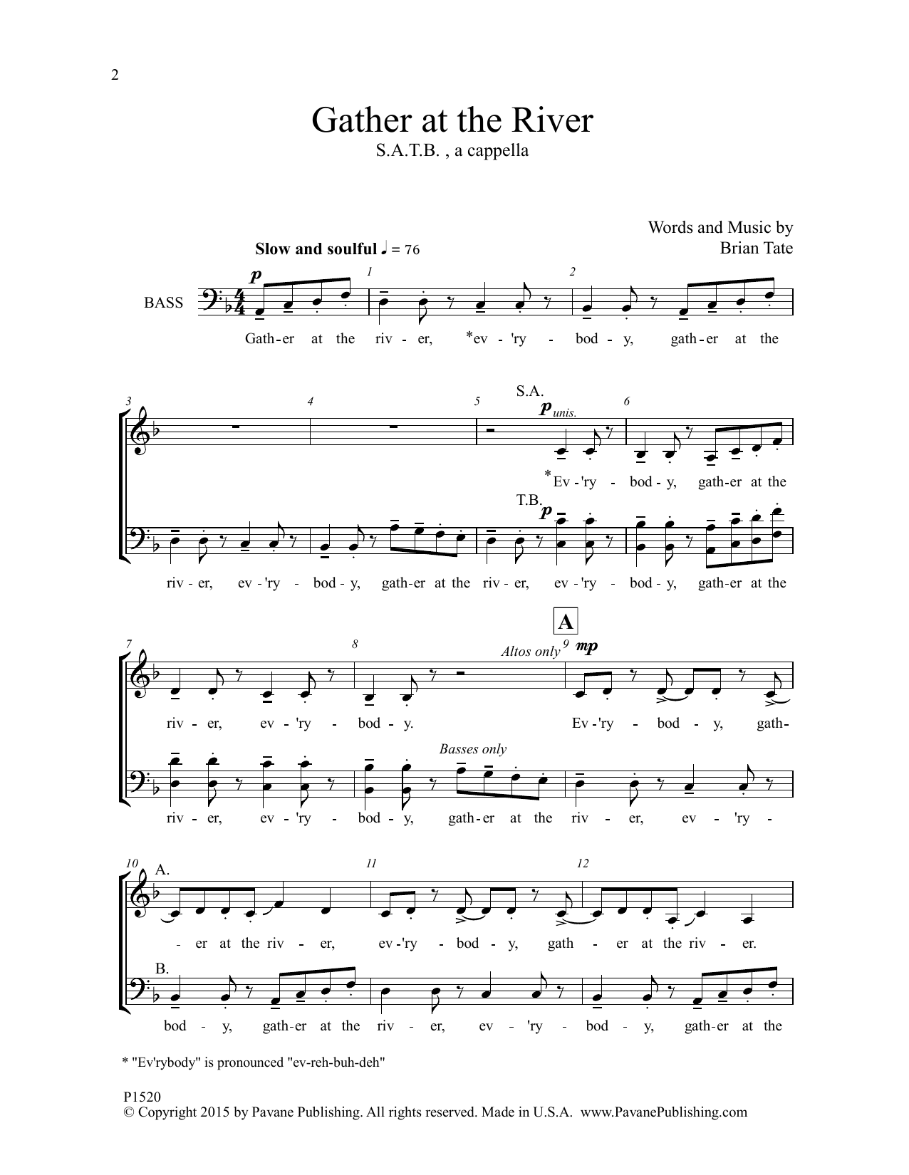 Download Brian Tate Gather at the River Sheet Music