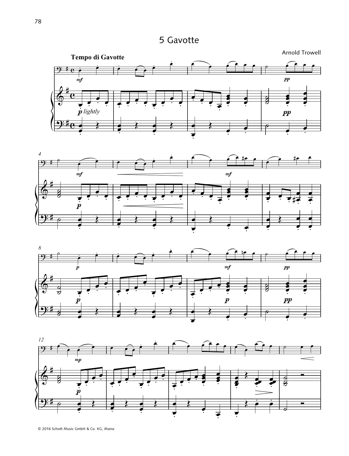 Download Arnold Trowell Gavotte Sheet Music