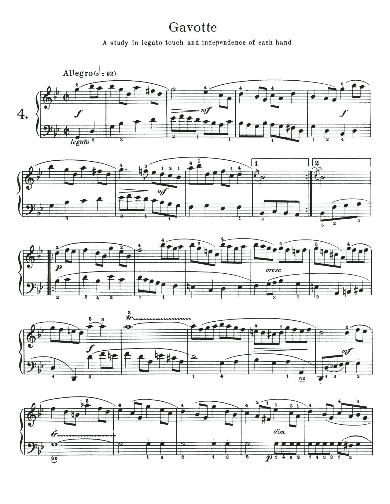 Download Johann Sebastian Bach Gavotte I, BWV 808 Sheet Music
