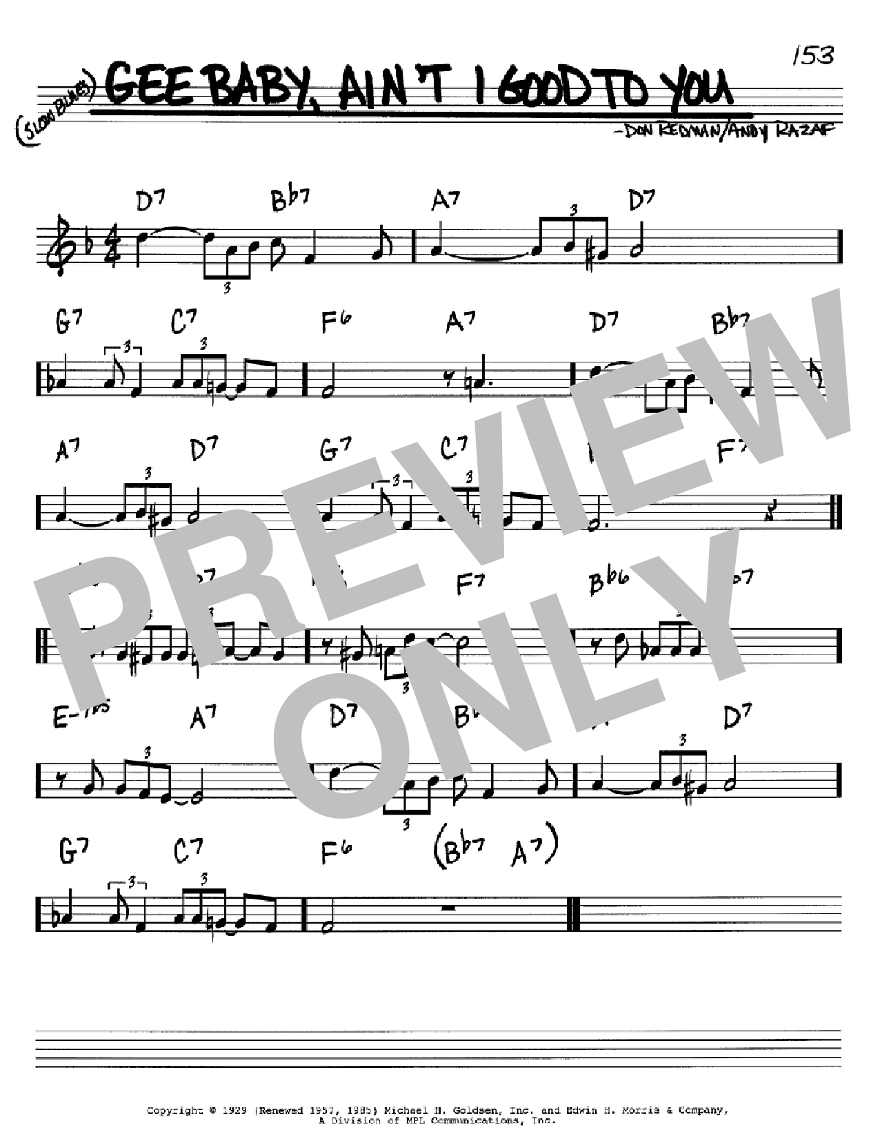 Download Don Redman Gee Baby, Ain't I Good To You Sheet Music