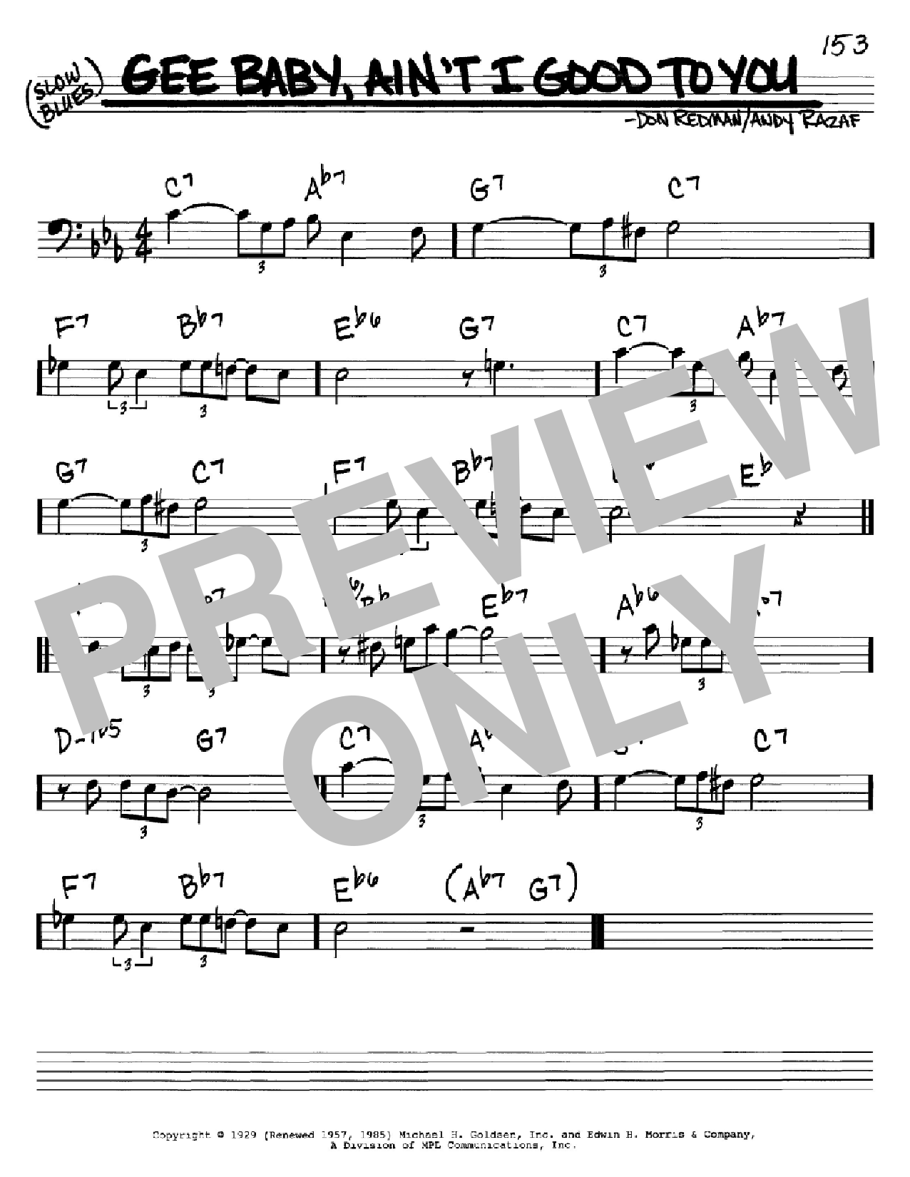 Download Don Redman Gee Baby, Ain't I Good To You Sheet Music