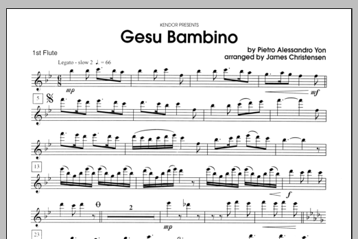 Download Christensen Gesu Bambino - Flute 1 Sheet Music