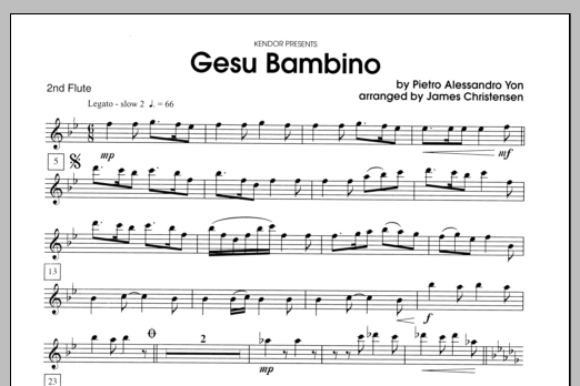 Download Christensen Gesu Bambino - Flute 2 Sheet Music