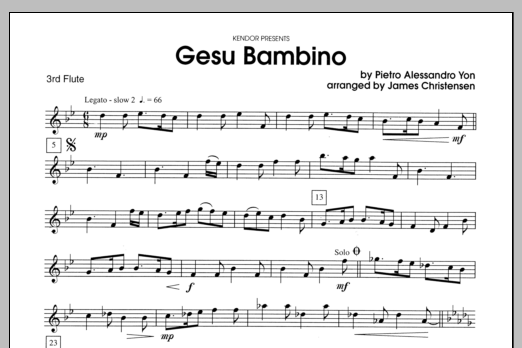 Download Christensen Gesu Bambino - Flute 3 Sheet Music