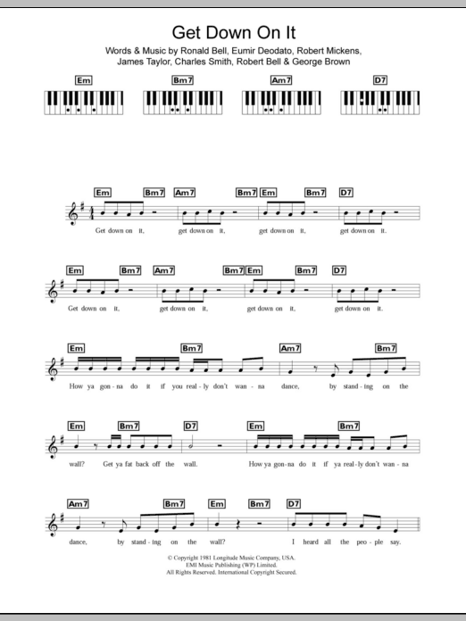 Download Kool And The Gang Get Down On It Sheet Music