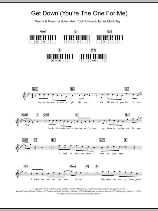 Download Backstreet Boys Get Down (You're The One For Me) Sheet Music