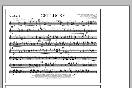 Download Tom Wallace Get Lucky - Alto Sax 1 Sheet Music