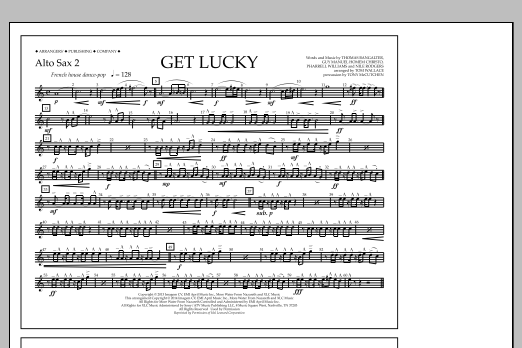Download Tom Wallace Get Lucky - Alto Sax 2 Sheet Music