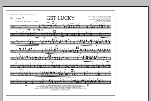 Download Tom Wallace Get Lucky - Baritone B.C. Sheet Music